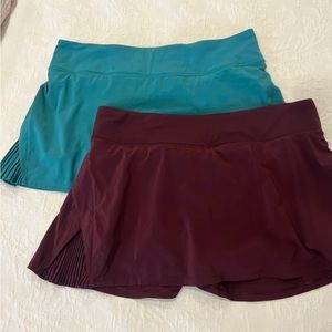 Bundle of Lululemon Play off the Pleats Skirts Size 10